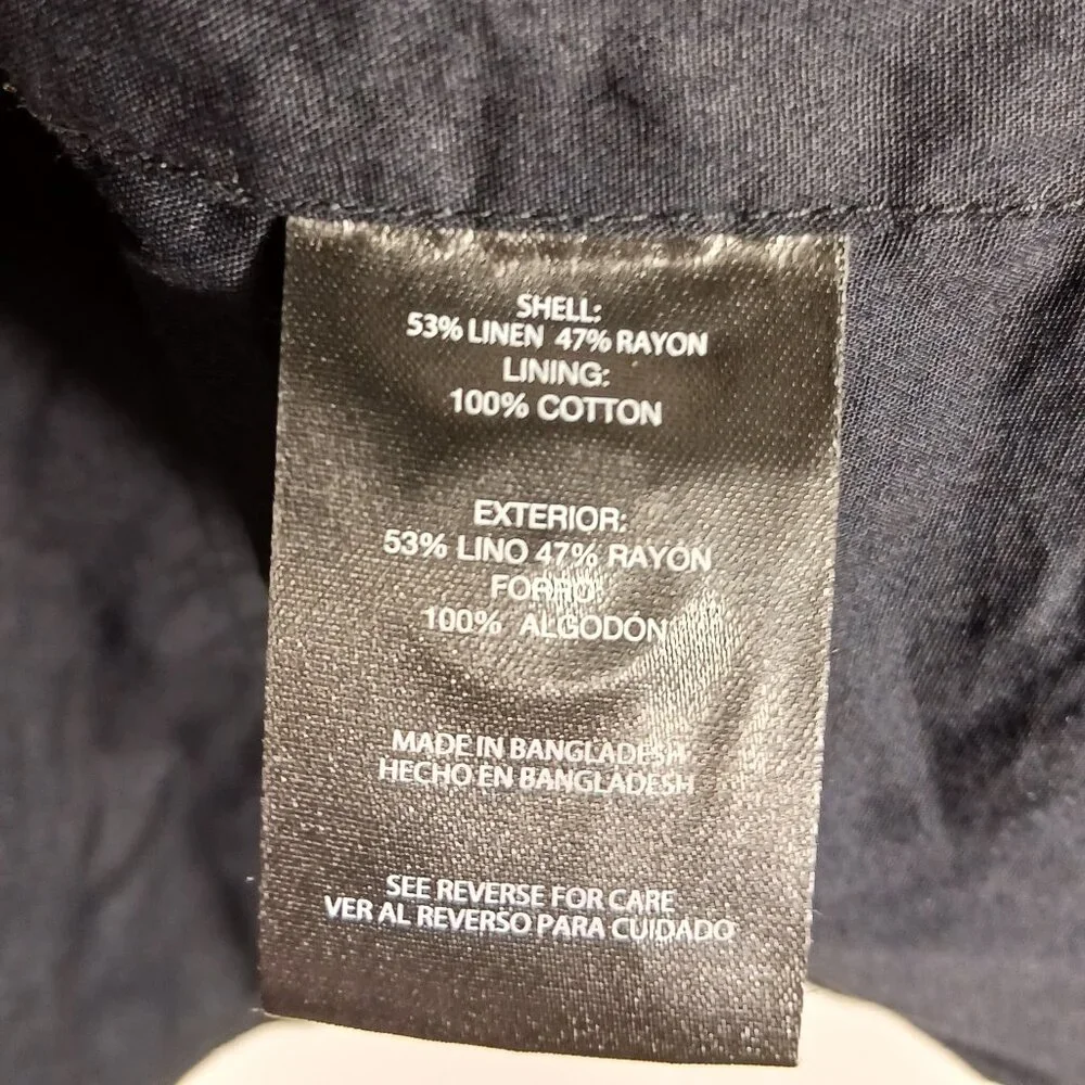 EXPRESS, 2X Black Linen Blend Button Up Vest, Classic Fit, Minimalist, Versatile - Picture 14 of 14